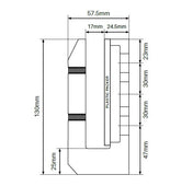 Custom Powder Coated Face mount / Side mount  Pool Fence Spigots, Choose colour, Dulux Range